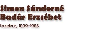 Badr Erzsbet, Simon Sndorn, fazekas, 1899-1985
