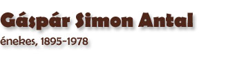 Gspr Simon Antal nekes, 1895-1978