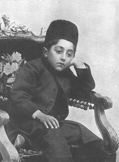 Ahmad Shah Qajar of Persia in 1909
