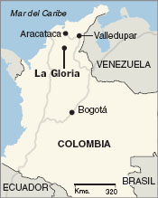 Kolumbia, La Gloria, a Biblioburros központja, Aracataca és Valledupar