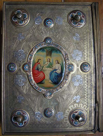 Back cover of the evangeliary of Malecz (Kalocsa)